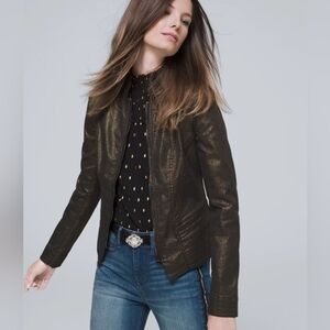 White House Black Market Metallic Band Jacket size4